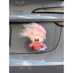 美炸瞭人鱼车尾公仔后备箱装饰汽车挂件车外玩偶挂车顶摆件车内饰