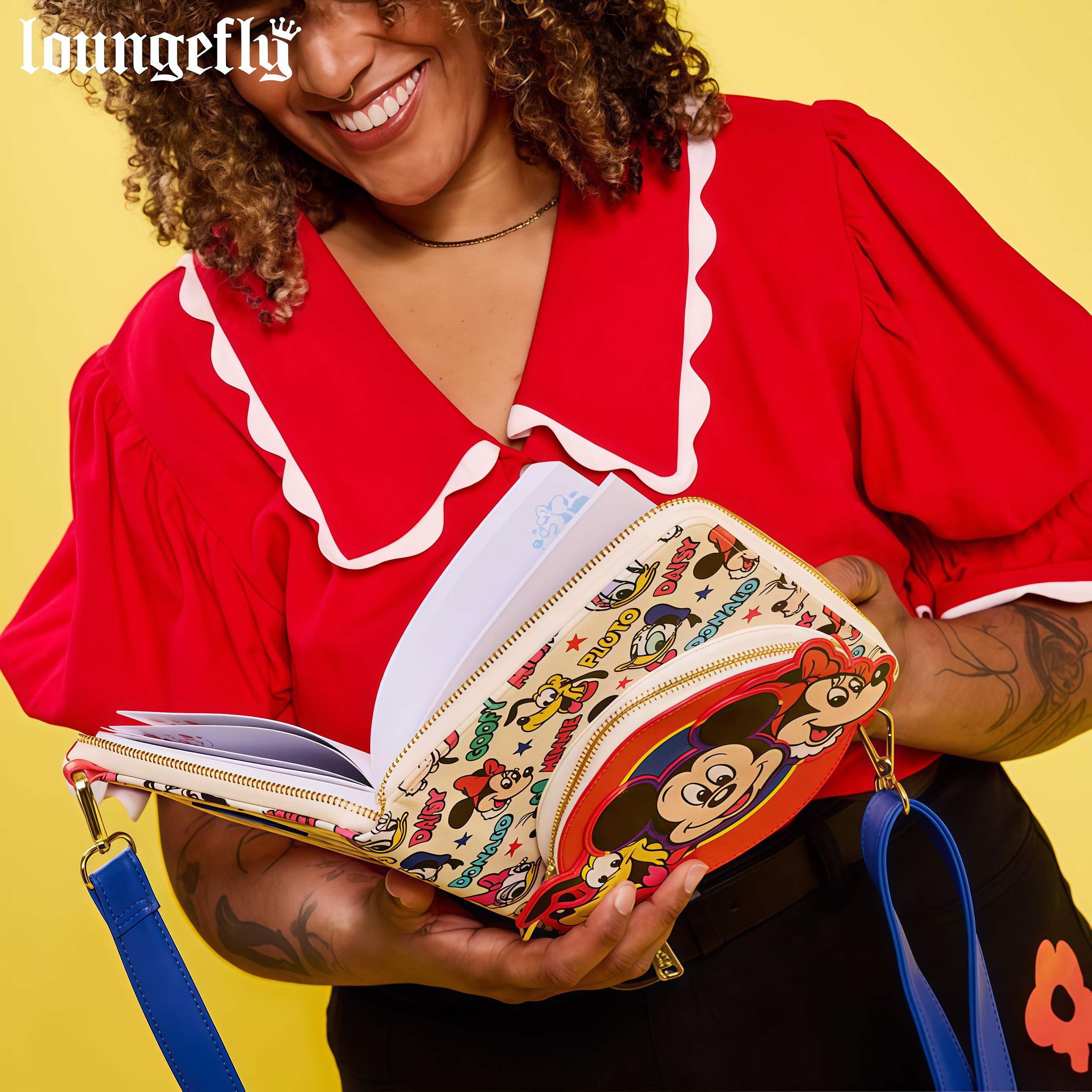 迪士尼斜挎手账可换内页随身记录