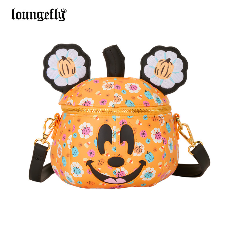 Loungefly迪士尼米奇米老鼠正版周边南瓜头夜光斜挎包卡通单肩包,箱包皮具/热销女包/男包,单肩包,淘宝优惠券,粉丝福利购,淘宝优惠卷