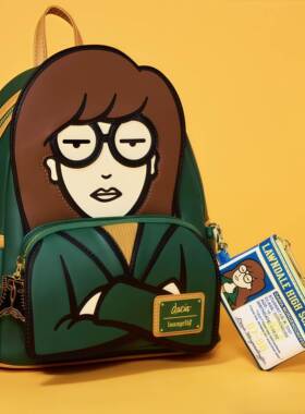 Loungefly拽妹黛薇儿Daria达莉亚莫尔丁正版周边双肩包女迷你背包