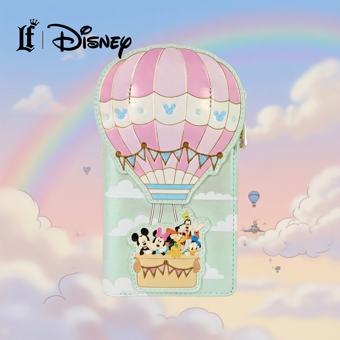 LF x 迪士尼联名 米老鼠米奇米妮钱包女士卡通印花卡包春夏经典款