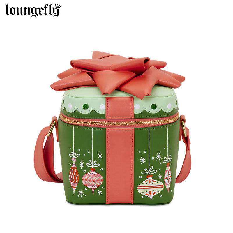 Loungefly官方正品圣诞限定节日礼物盒造型蝴蝶结斜挎包女单肩包,箱包皮具/热销女包/男包,单肩包,淘宝优惠券,粉丝福利购,淘宝优惠卷