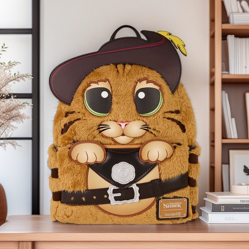 怪物史莱克穿靴子的猫迷你背包女