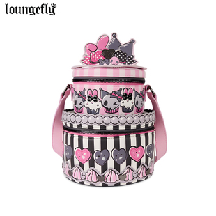 Loungefly三丽鸥美乐蒂酷洛米正版周边蛋糕可爱斜挎包女生单肩包