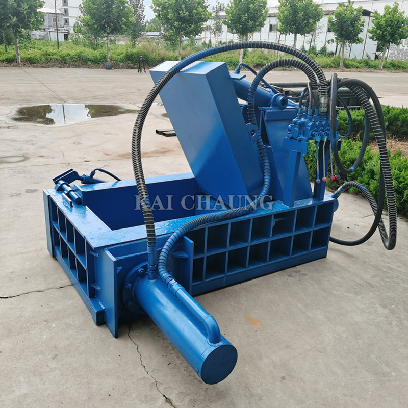 废金属液压压块机 易拉罐铁皮打包机 铁屑铝板边角料卧式压块机