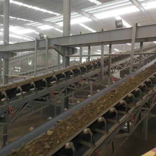 大型工地土方转运皮带机固定式沙子石子大倾角带式传送机