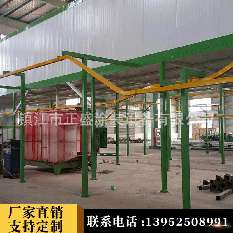 专业设计静电喷粉喷漆流水线设备 静电喷涂组机 轨道式涂装流水线
