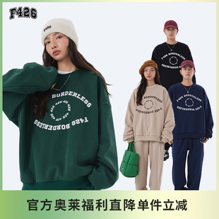 【F426奥莱店】国潮牌情侣街头嘻哈宽松眼睛排版印花卫衣上衣秋冬