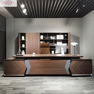 迪欧老板桌办公桌简约现代经理桌大气总裁桌时尚 大班台轻奢董事长