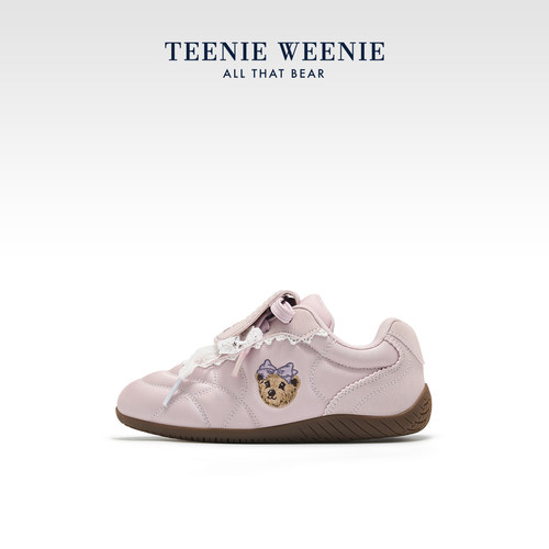 TeenieWeenie女童蕾丝玛丽珍鞋