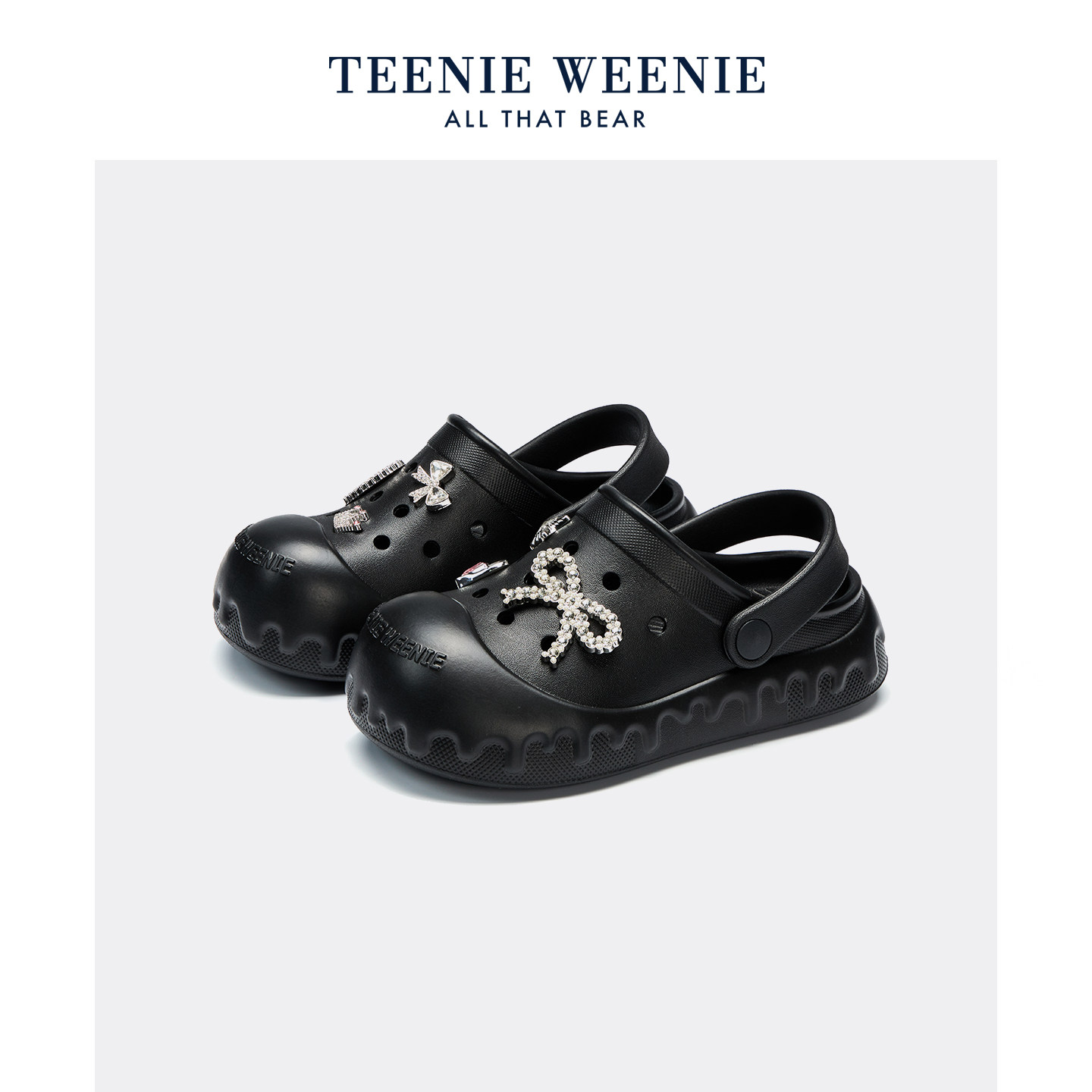 TeenieWeenie儿童洞洞鞋女童沙滩鞋凉鞋拖鞋一脚蹬防滑户外鞋男童