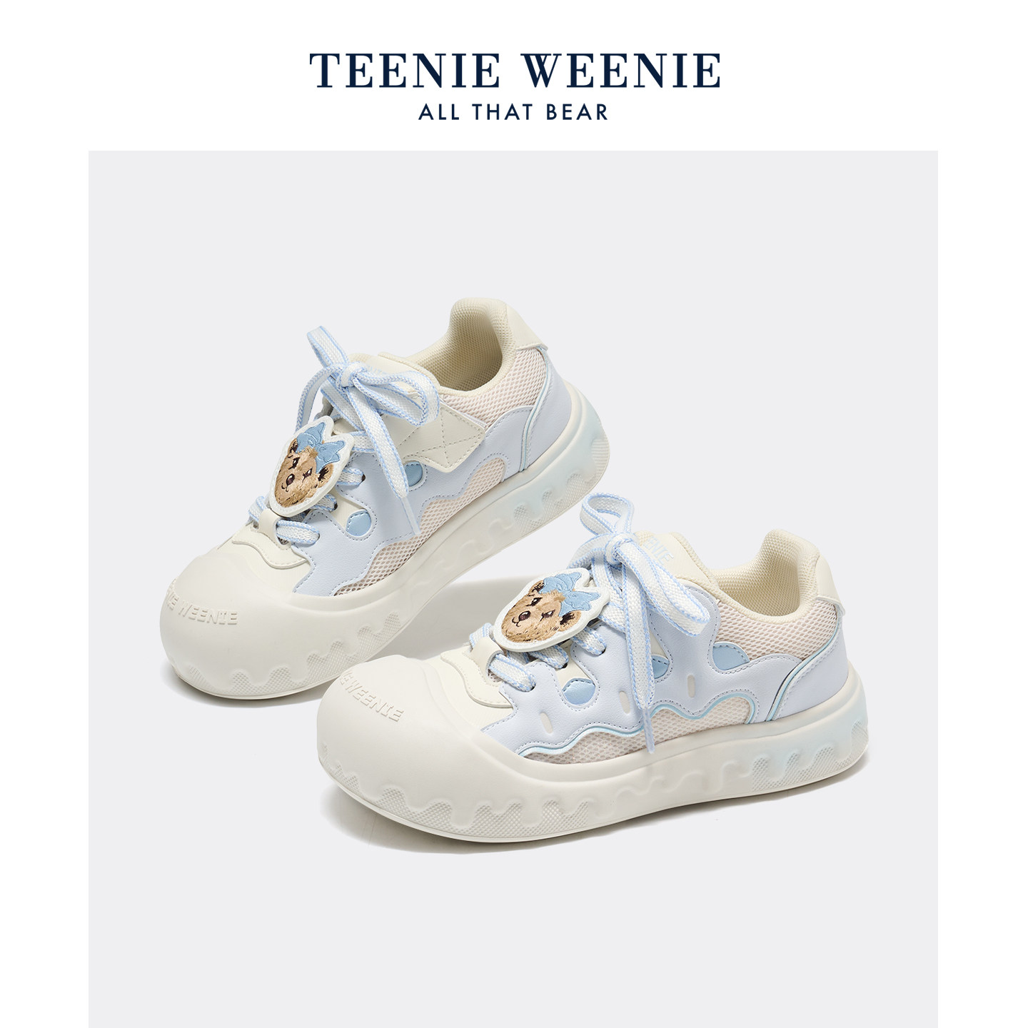 【奶油鞋】TeenieWeenie小熊厚底鞋面包鞋板鞋大头女鞋丑萌运动鞋