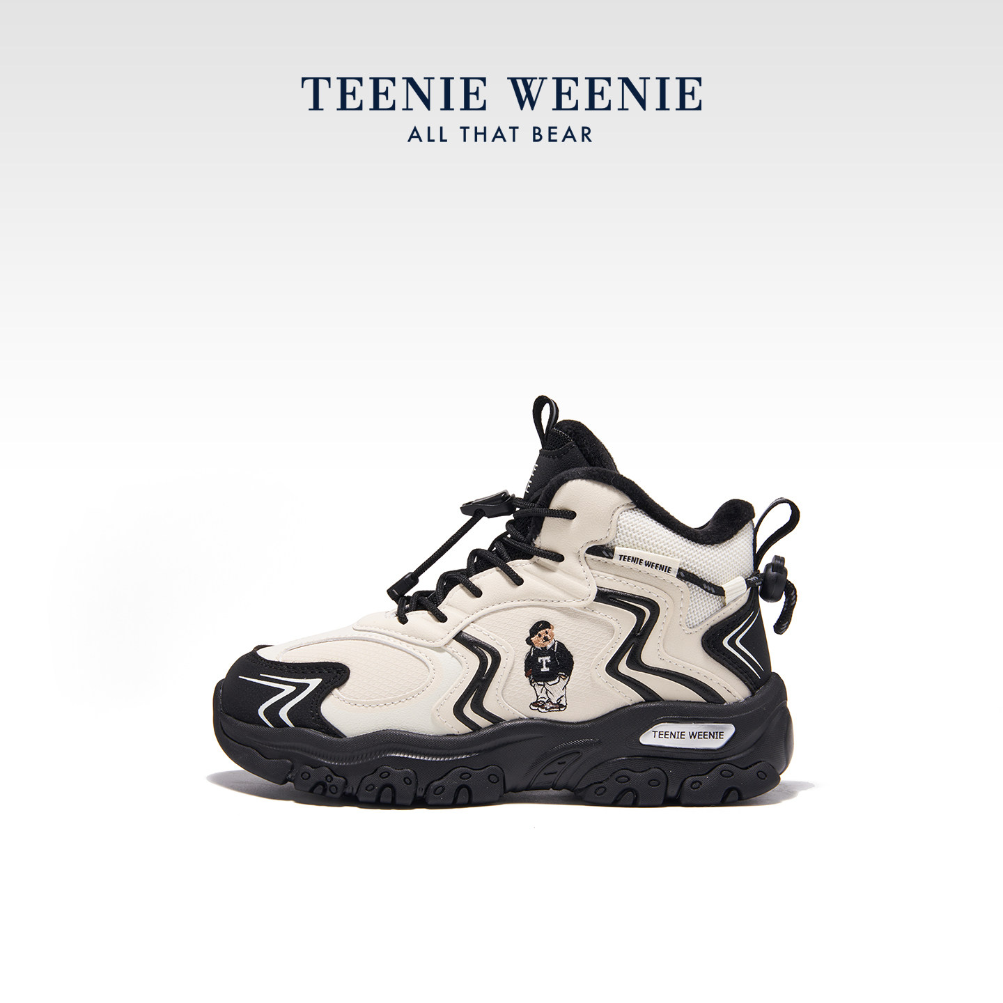 TeenieWeenie小熊儿童加绒二棉鞋保暖鞋冬季男童鞋青少年运动鞋子