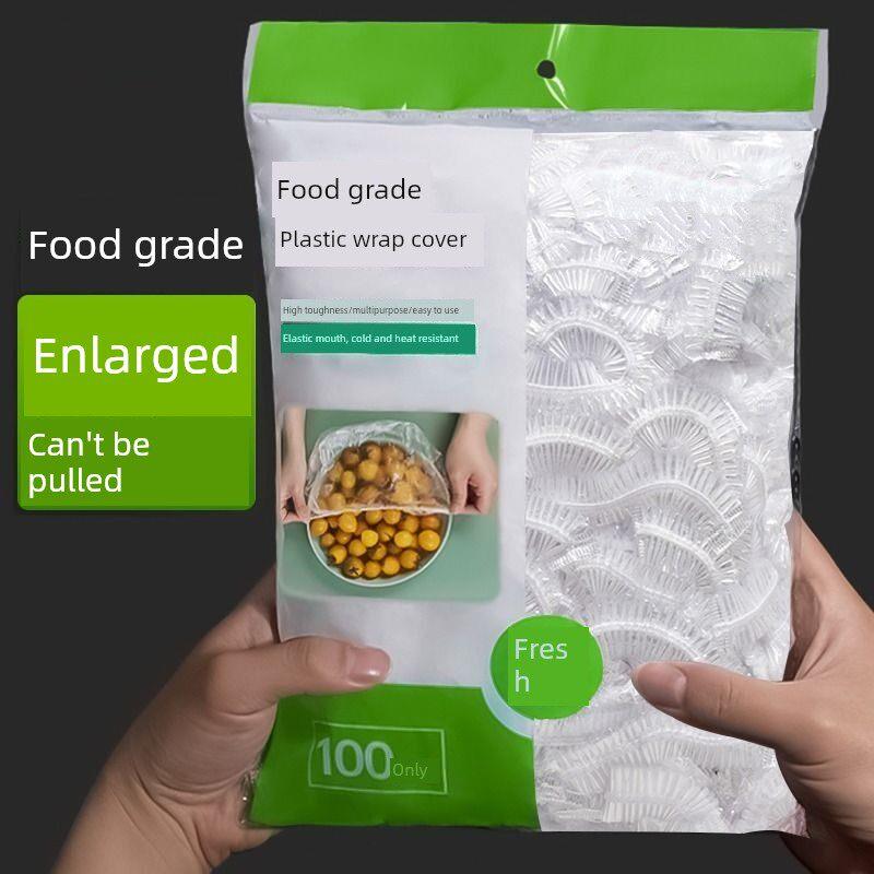 一次性保鲜膜盖,食品级厨房保鲜膜袋,特殊浴帽式套装,弹性口剩