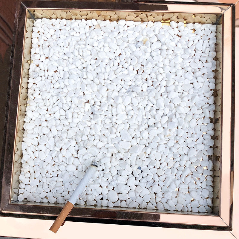 酒店垃圾桶灭烟石白色小石米灭烟石英砂细砂彩色灭烟沙子造景铺路