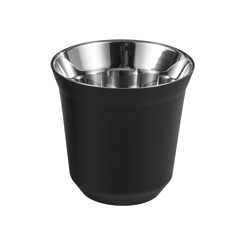 意式咖啡杯双层不锈钢彩色304隔热80ML儿童杯【新品】隔热保冷