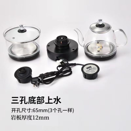 底部大理石茶台玻璃电热水壶自动分体式上水养生壶烧水壶