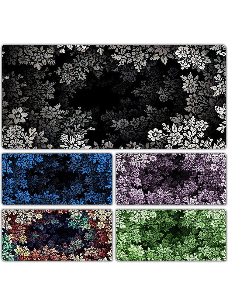 Premium floral mouse pad, extra-large dirt-resistant e-sports gaming desk mat, student desk laptop keyboard pad