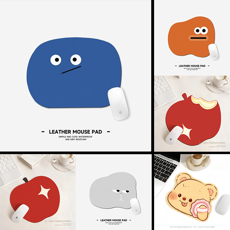 可爱卡通橡胶鼠标垫男女办公桌面电脑键盘手托垫加棉防滑异形桌垫