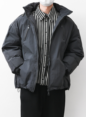 格集家复古保暖棉衣机能可拆连帽工装加厚户外夹克三防面料25927