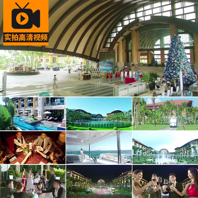 海南三亚旅游风景点休闲度假日时光休闲生活酒店海滩实拍视频素材