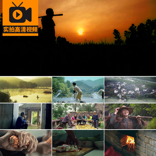 农村生活风景故乡童年怀旧家乡农民种植庄稼乡愁景象村庄视频素材