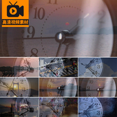 时钟时间流逝光阴城市指针转动走动意境时光岁月流逝高清视频素材