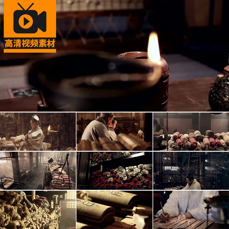 古代私塾学堂古人学习书简竹简书籍读书看书文人书生秀才视频素材