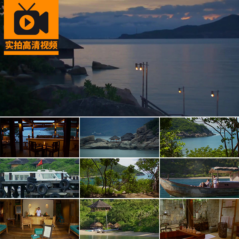 越南芽庄风光旅游度假游玩风景人文休闲海边海滩实拍高清视频素材