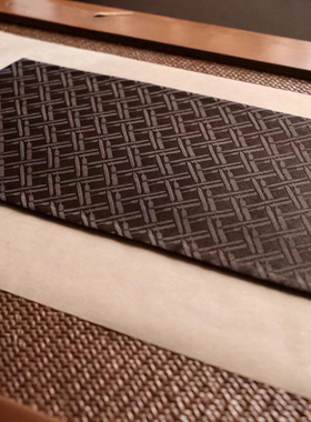 织了|百搭极简香云纱|加厚单面家居风 茶具展示席 |干泡茶席