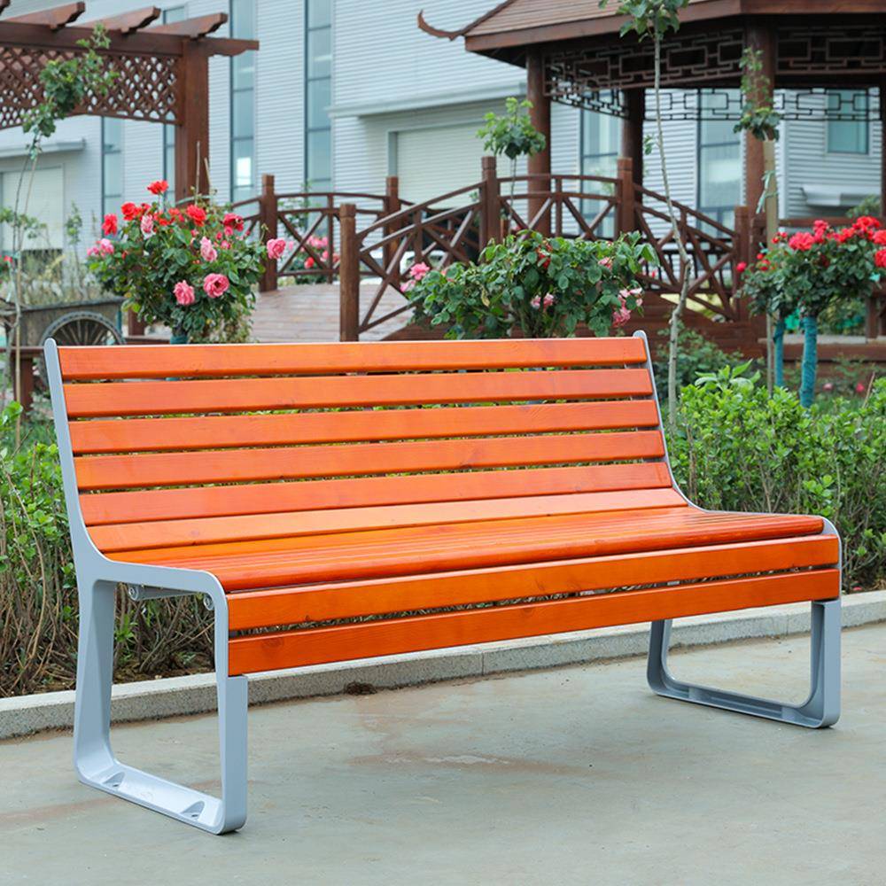 公园长椅户外樟子松实木塑木椅子公共座椅园林庭院凳