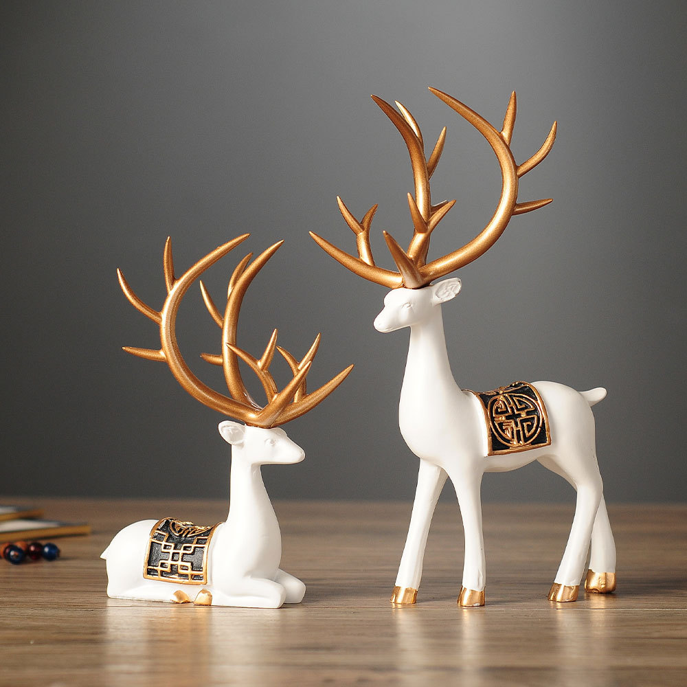 厂家 中式鹿客厅酒柜酒架装饰摆件家居创意欧式电视柜装饰摆设