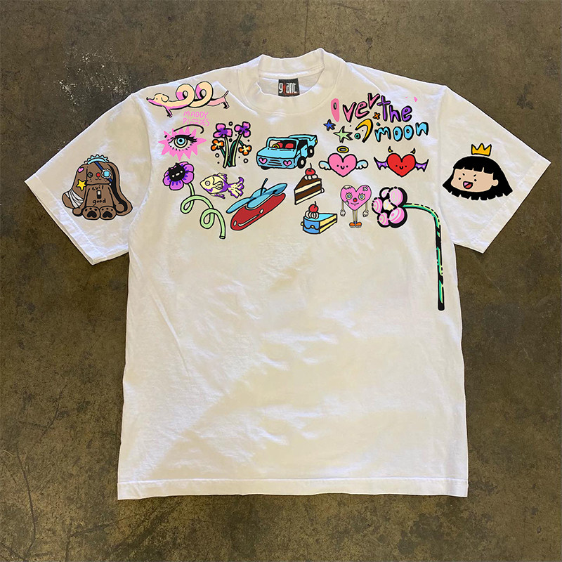 奥特莱斯~ 重磅不透 2026春夏新款盐系ins风古着感男女款短袖T恤