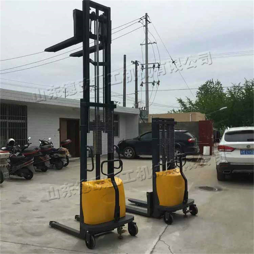 手推式电动堆高车 站架式电动托盘叉车 Electric stacker crane
