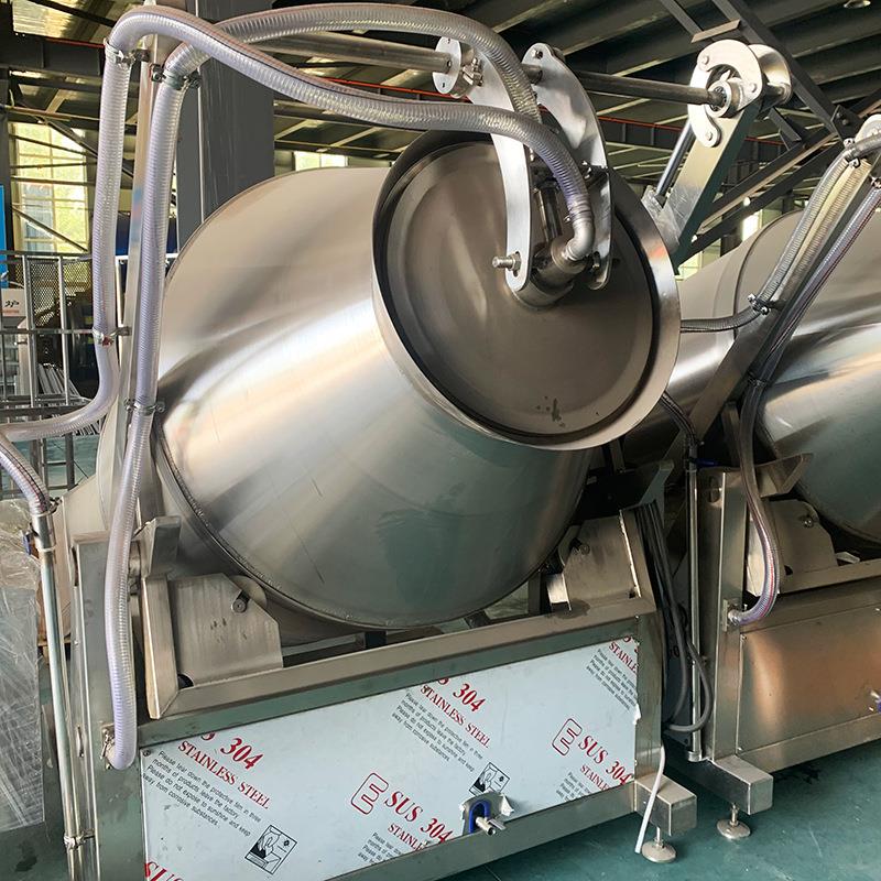 牛肉扒鸡腌料入味设备鸡柳腌制滚揉机全自动液压真空制冷滚揉机