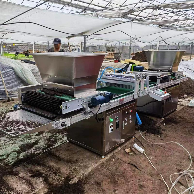 蔬菜穴盘育苗播种机农用漂盘覆土压穴一体机全自动穴盘育苗机