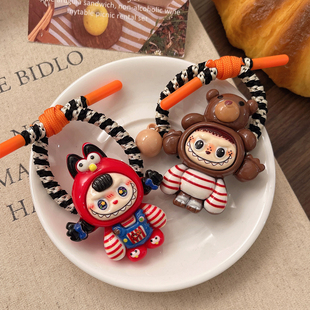 可爱少女拉布布橡皮筋女扎头发绳2025新款高弹力耐用发圈夏季头绳