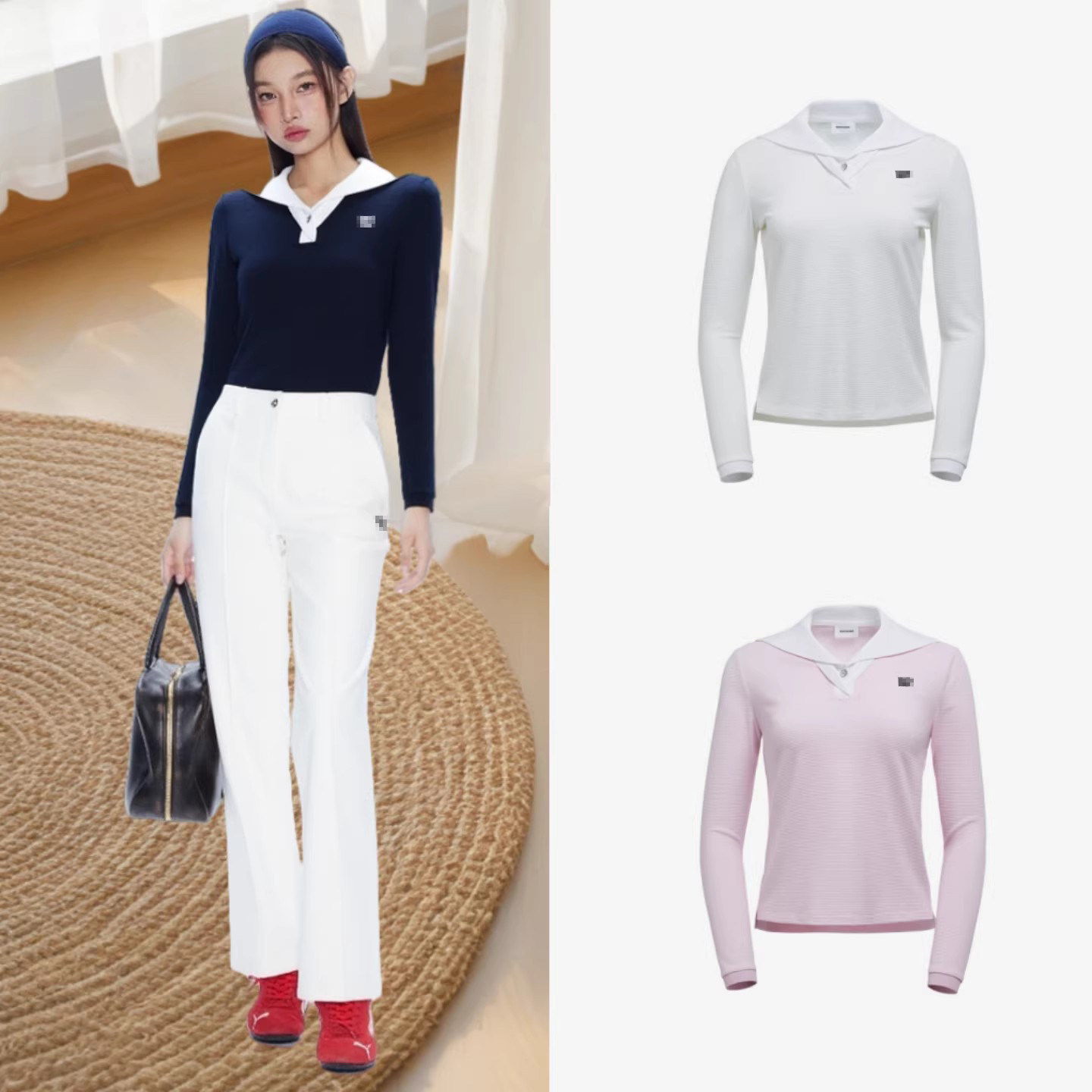 韩国原单高尔夫球服25初秋新款T恤运动休闲速干潮流女款长袖上衣