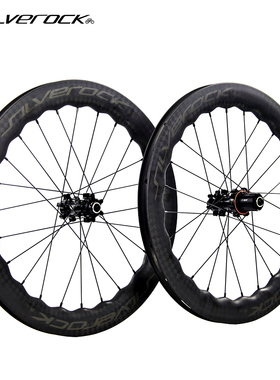 SILVEROCK SR50S碳轮碟刹波浪圈20寸451小轮折叠车桶轴快拆轮组