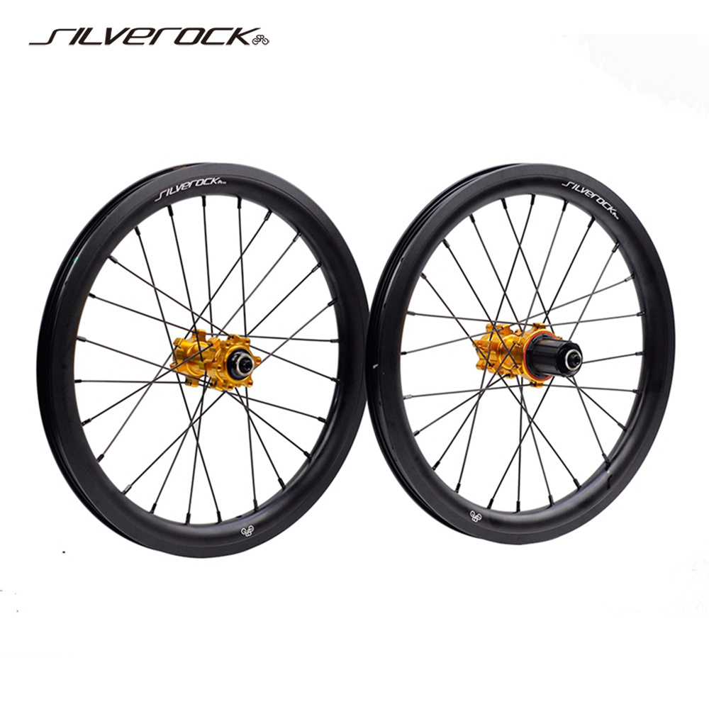 SILVEROCK SR30A铝碟刹轮组桶轴快拆16寸305 349蚂蚁腿K3P折叠车