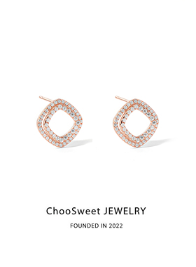 「Zofia菱」ChooSweet纯银轻奢高级感小众设计时尚通勤耳钉耳饰女