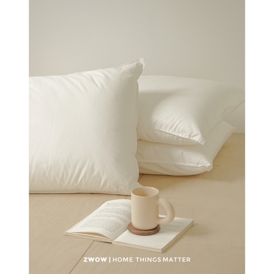 造卧zwow美国羽丝绒轻奢床品柔软支撑枕头芯中枕全棉