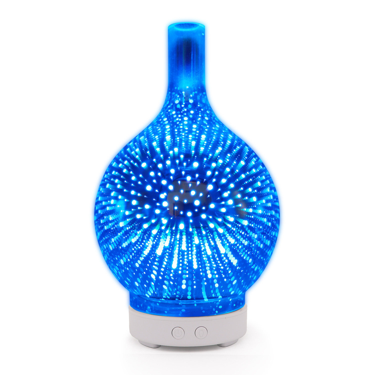 100ml创意夜灯 3D玻璃烟花香薰机七彩香熏星空爱心加湿器