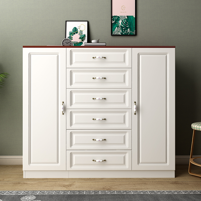 美式斗柜卧室简约五斗柜客厅欧式靠墙储藏柜白色抽屉储物收纳柜子