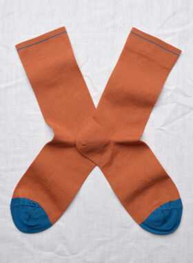 BONNE MAISON法国进口设计师高端棉彩艺术袜百搭秋冬素色网红中袜