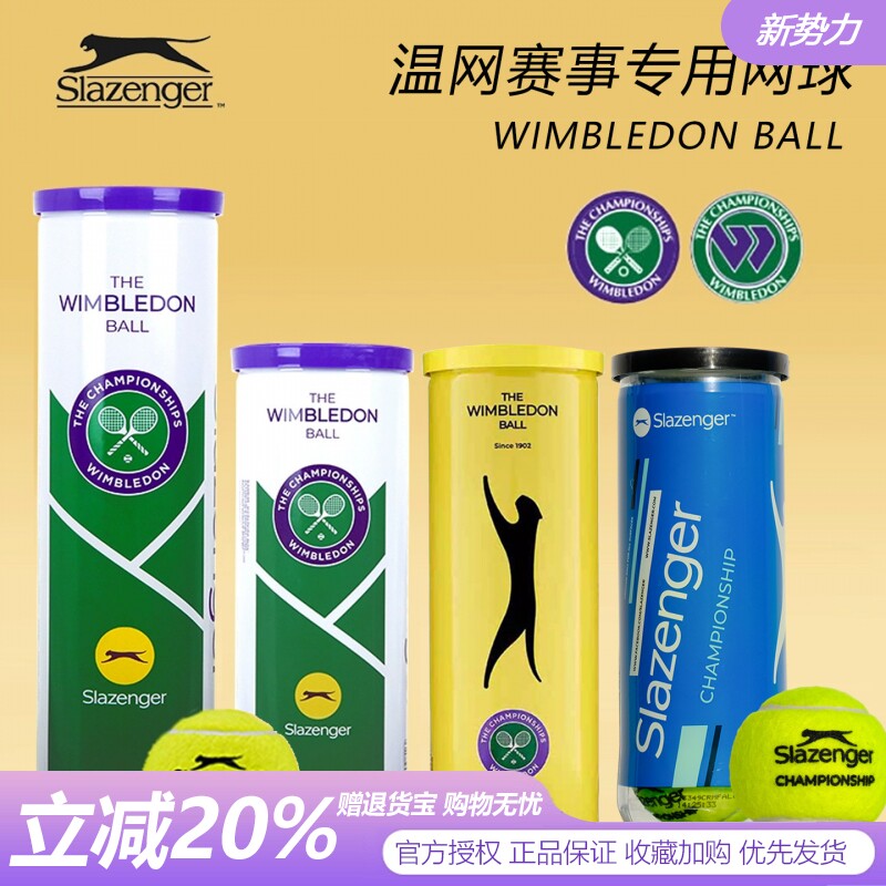 slazenger史莱辛格网球高弹耐打训练球温网单人练习比赛运动用球