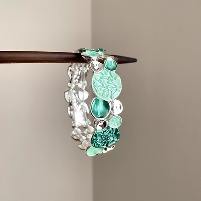 Vintage古着 Dropping oil round tree of life手镯