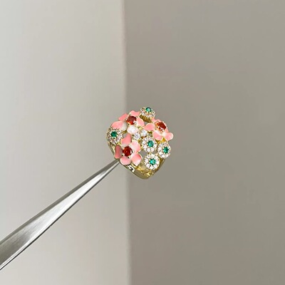 Vintage古着 Dripping oil flower戒指