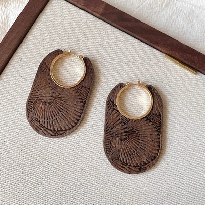 Vintage古着 The Moon of Printing耳饰