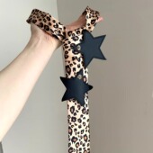 Vintage古着 stars领带 dot Leopard wave